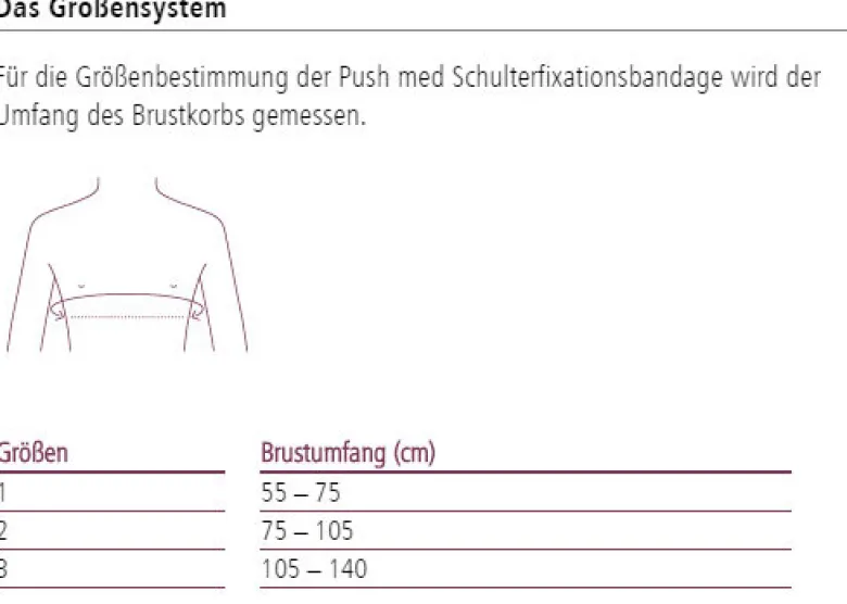 Schulterbandage ofa Push med Schulterfixationsbandage