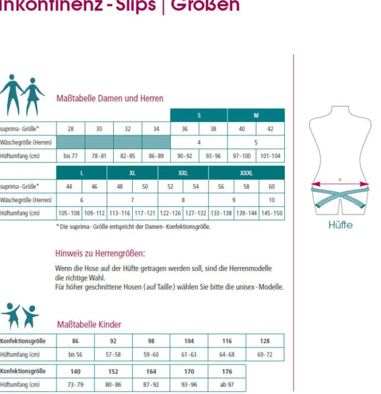 suprima Inkontinenz PU Slip Schlupfform unisex